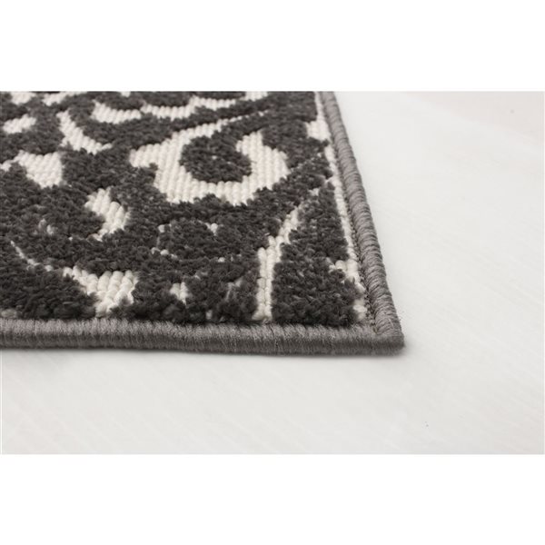 Tapis Patty par ECARPET rectangulaire gris de 4,5 pi x 6,5 pi