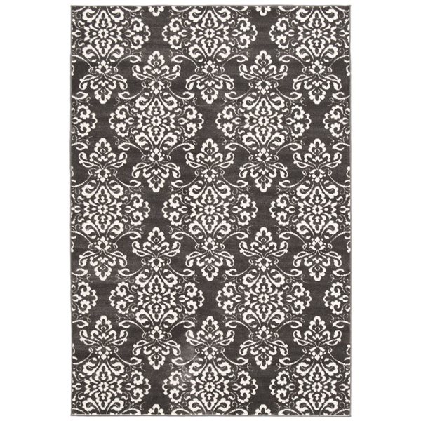 Tapis Patty par ECARPET rectangulaire gris de 4,5 pi x 6,5 pi