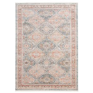 ECARPET Rhapsody 4-ft x 6-ft Copper and Blue Rectangular Area rug