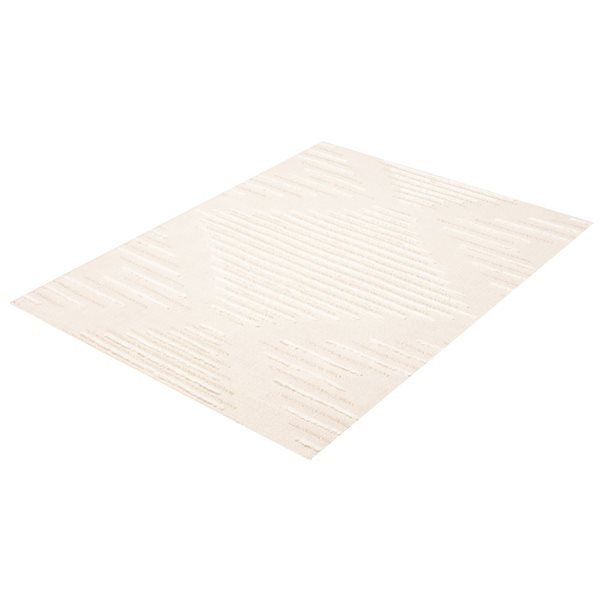 ECARPET Quartz 5-ft x 7-ft Beige Rectangular Area rug