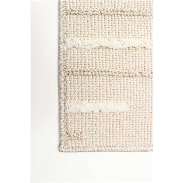 ECARPET Quartz 5-ft x 7-ft Beige Rectangular Area rug