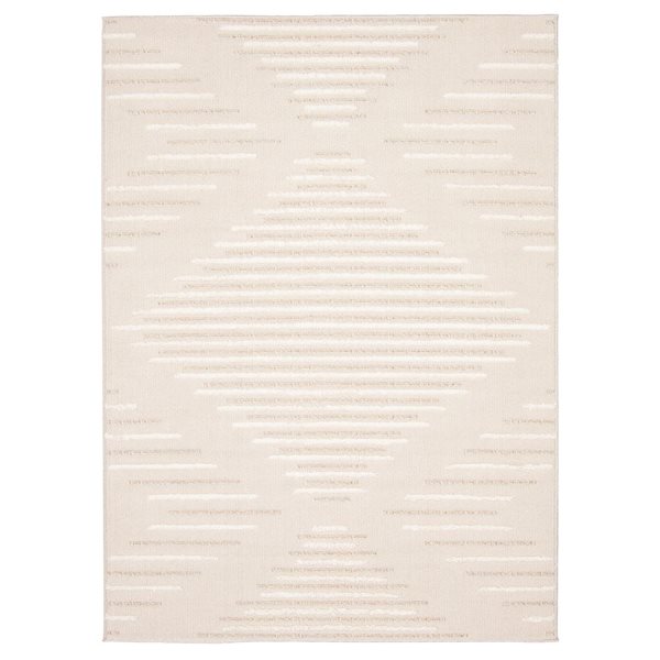 ECARPET Quartz 5-ft x 7-ft Beige Rectangular Area rug