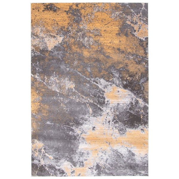 Tapis Sandstone par ECARPET rectangulaire gris de 8 pi x 10 pi