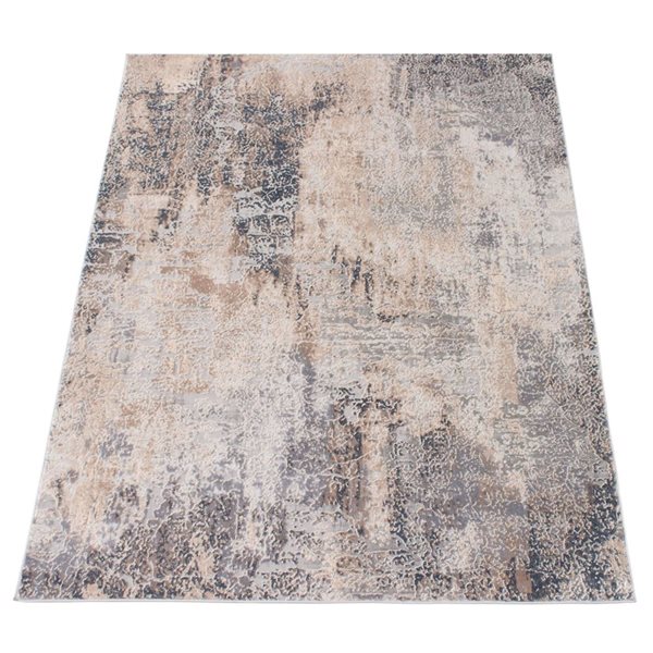 ECARPET Phoenix 6.5-ft x 9.5-ft Grey Rectangular Area rug