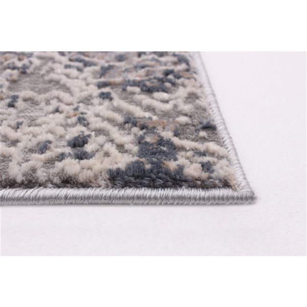 ECARPET Phoenix 6.5-ft x 9.5-ft Grey Rectangular Area rug