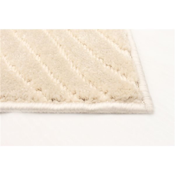 Tapis Vector par ECARPET rectangulaire ivoire de 5,25 pi x 7,5 pi