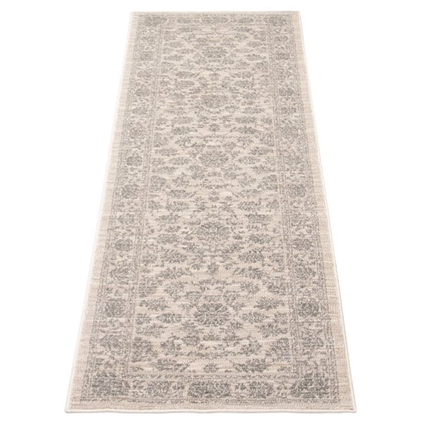 ECARPET Olivia 2.5-ft x 8-ft Ivory Rectangular Runner