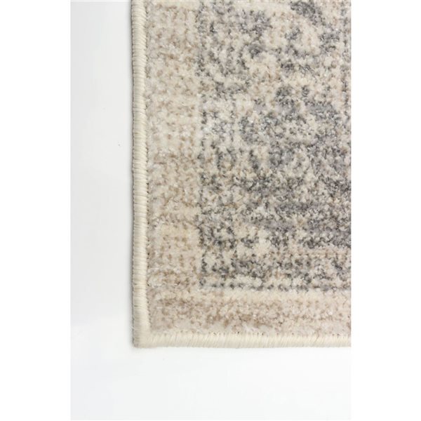 ECARPET Olivia 2.5-ft x 8-ft Ivory Rectangular Runner