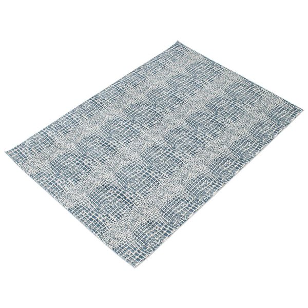 ECARPET Talia 5.25-ft x 7.25-ft Blue Rectangular Area rug