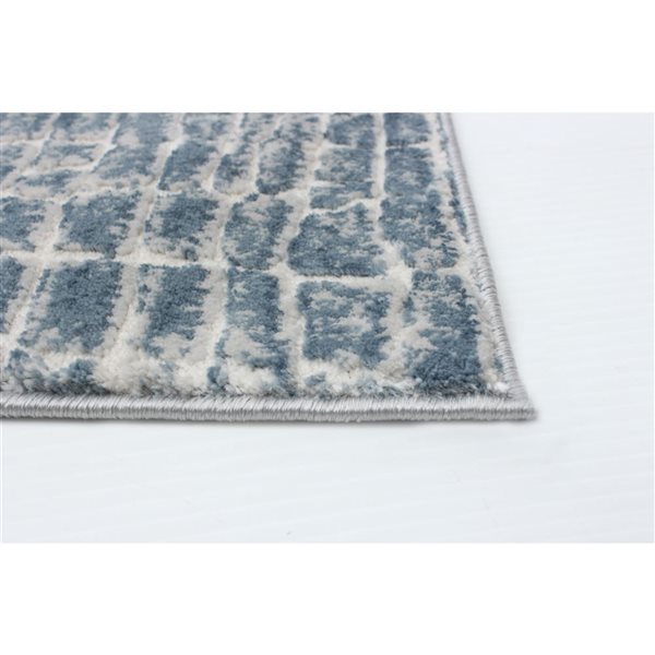 ECARPET Talia 5.25-ft x 7.25-ft Blue Rectangular Area rug