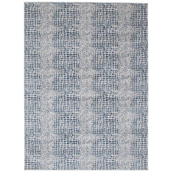 ECARPET Talia 5.25-ft x 7.25-ft Blue Rectangular Area rug