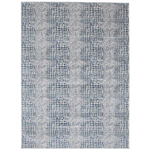 ECARPET Talia 5.25-ft x 7.25-ft Blue Rectangular Area rug