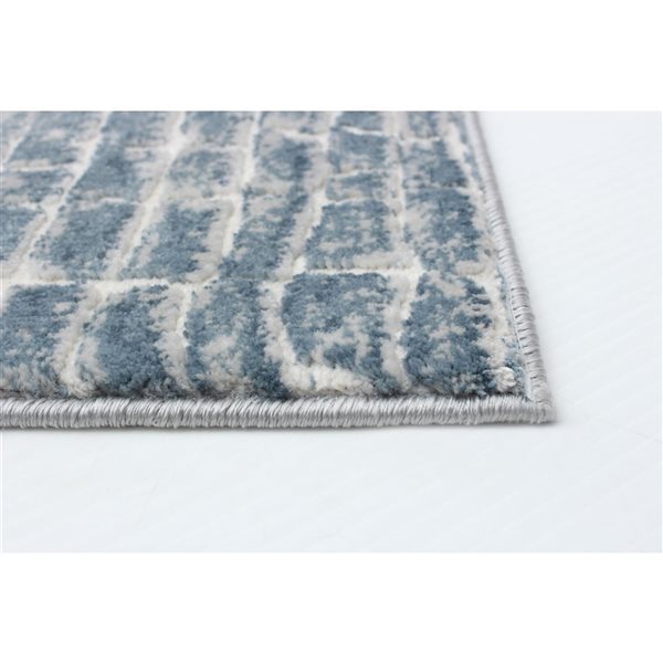 ECARPET Talia 4-ft x 6-ft Navy Blue Rectangular Area rug