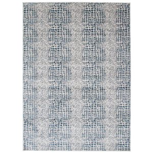 ECARPET Talia 4-ft x 6-ft Navy Blue Rectangular Area rug