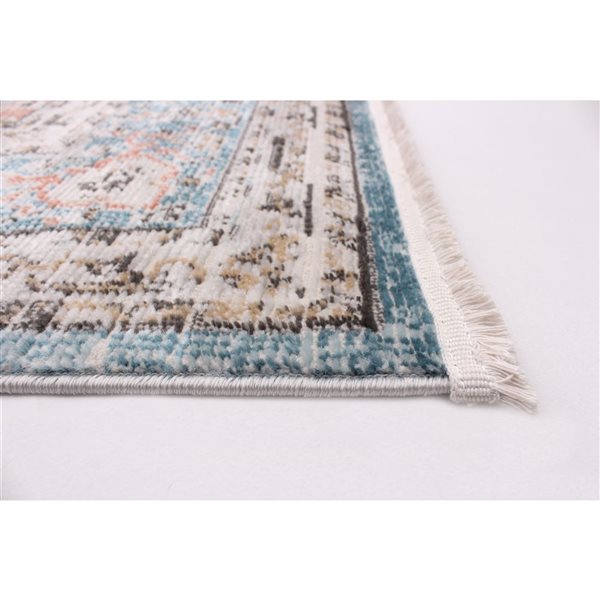 ECARPET Serena 6.5-ft x 9.5-ft Blue Rectangular Area rug