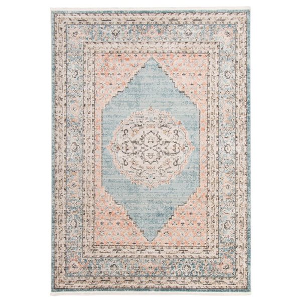 ECARPET Serena 6.5-ft x 9.5-ft Blue Rectangular Area rug