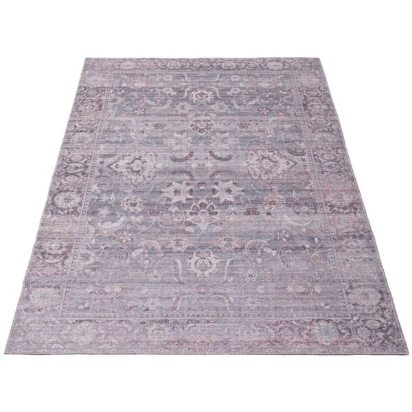 Tapis Sultan par ECARPET rectangulaire gris de 7,75 pi x 10 pi