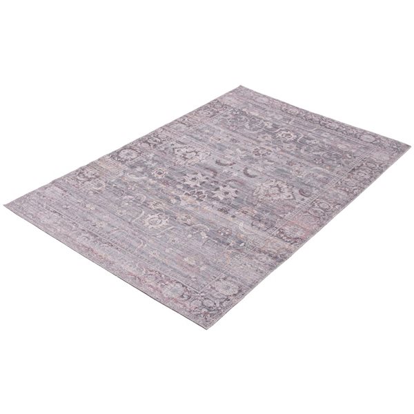 Tapis Sultan par ECARPET rectangulaire gris de 7,75 pi x 10 pi