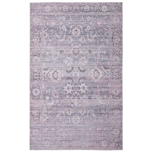 ECARPET Sultan 7.75-ft x 10-ft Grey Rectangular Area rug