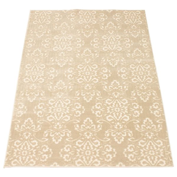 Tapis Patty par ECARPET rectangulaire ivoire de 6,5 pi x 9,5 pi