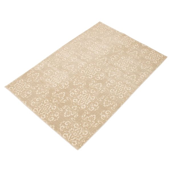 Tapis Patty par ECARPET rectangulaire ivoire de 6,5 pi x 9,5 pi