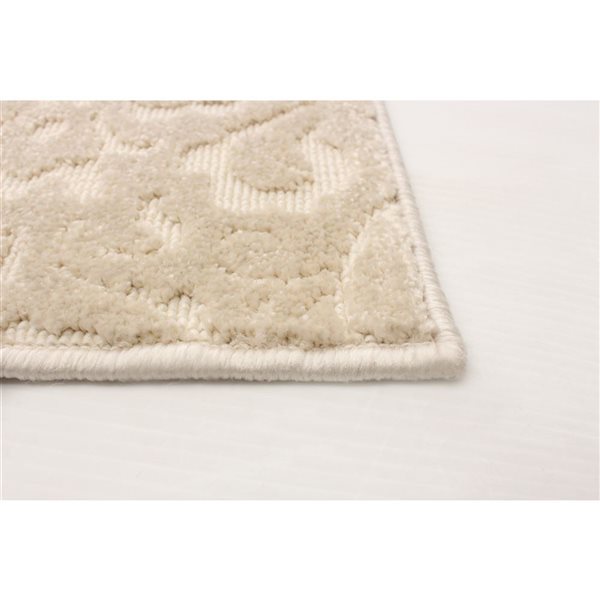 Tapis Patty par ECARPET rectangulaire ivoire de 6,5 pi x 9,5 pi