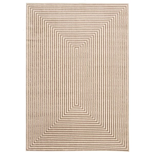 ECARPET Trona 5.25-ft x 7.5-ft Taupe Rectangular Area rug