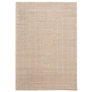 ECARPET Trona 5.25-ft x 7.5-ft Taupe Rectangular Area rug