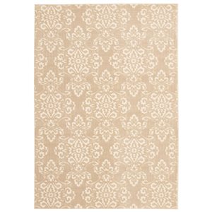 ECARPET Patty 5.25-ft x 7.5-ft Ivory Rectangular Area rug