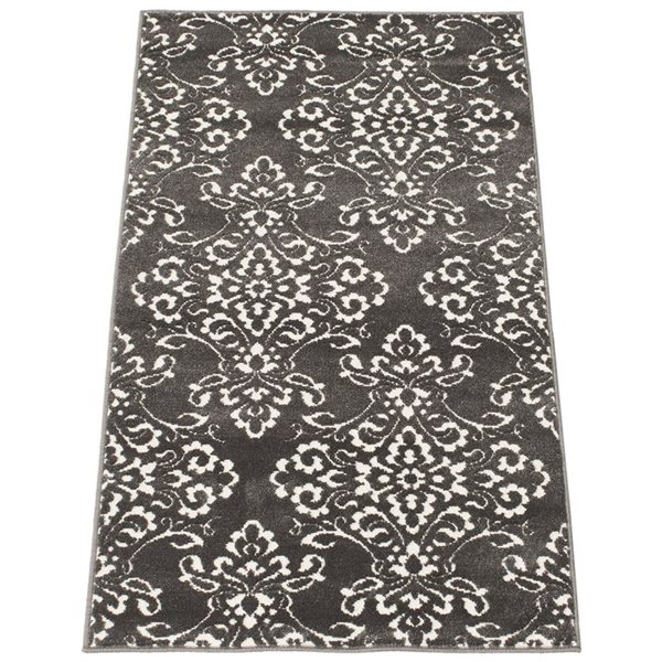 ECARPET Patty 2.75-ft x 5-ft Grey Rectangular Area rug