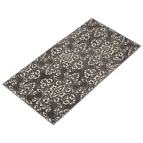 ECARPET Patty 2.75-ft x 5-ft Grey Rectangular Area rug