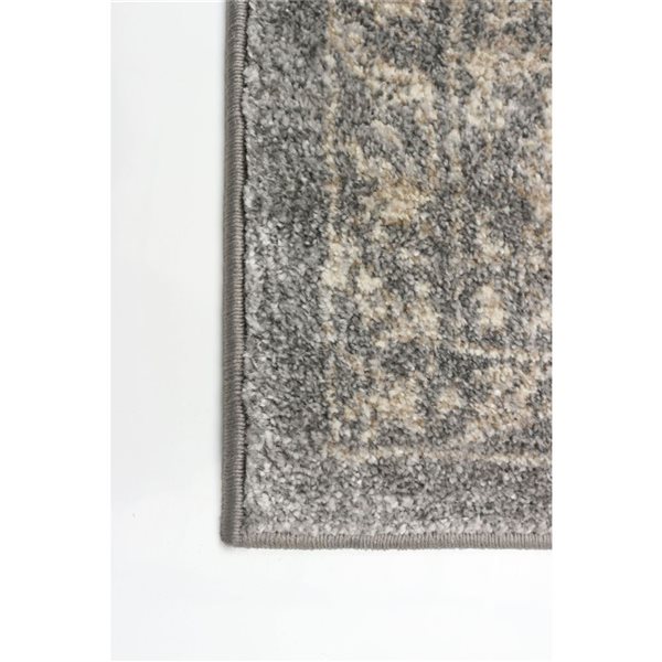 ECARPET Olivia 5.25-ft x 7.25-ft Grey Rectangular Area rug