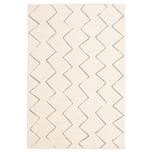 ECARPET Raya 6.5-ft x 9.5-ft Ivory Rectangular Area rug