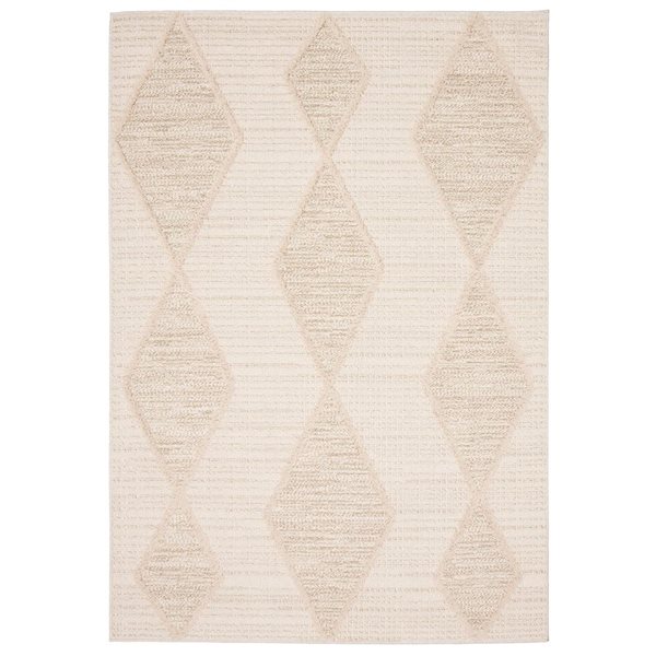 ECARPET Specter 5-ft x 7-ft Beige Rectangular Area rug