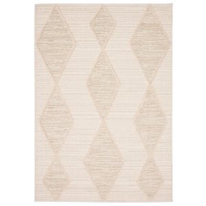 ECARPET Specter 5-ft x 7-ft Beige Rectangular Area rug