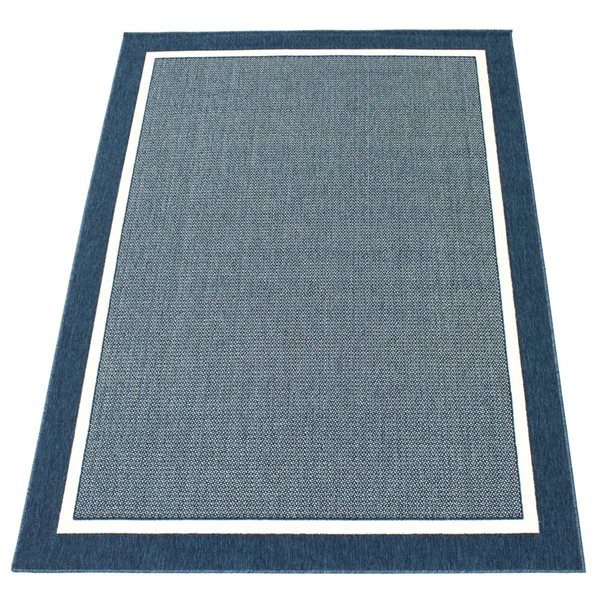 ECARPET Platinum 4-ft x 5.5-ft Blue Rectangular Area rug