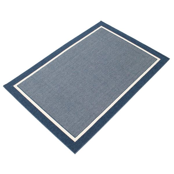 ECARPET Platinum 4-ft x 5.5-ft Blue Rectangular Area rug