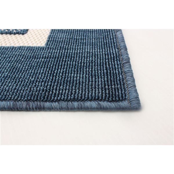 ECARPET Platinum 4-ft x 5.5-ft Blue Rectangular Area rug