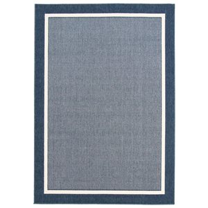 ECARPET Platinum 4-ft x 5.5-ft Blue Rectangular Area rug