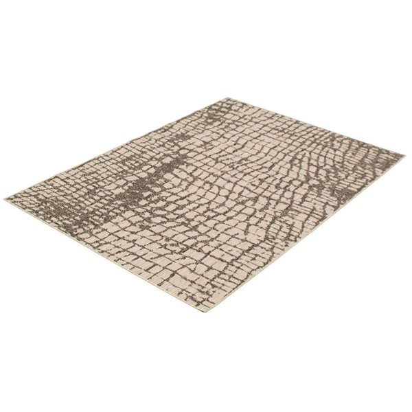 ECARPET Sisal Safari 8-ft x 10-ft Silver and Black Rectangular Area rug