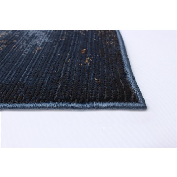 ECARPET Oxygen Marble 5.25-ft x 7.25-ft Blue Rectangular Area rug