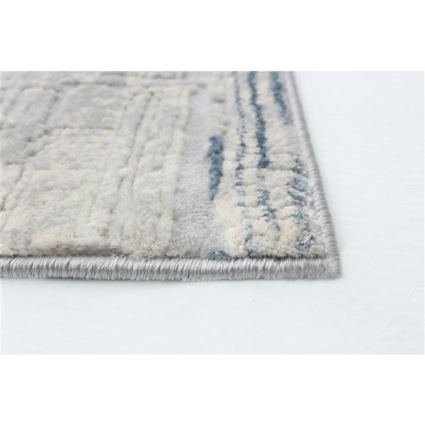 Tapis Savannah par ECARPET rectangulaire gris de 6,5 pi x 9,5 pi