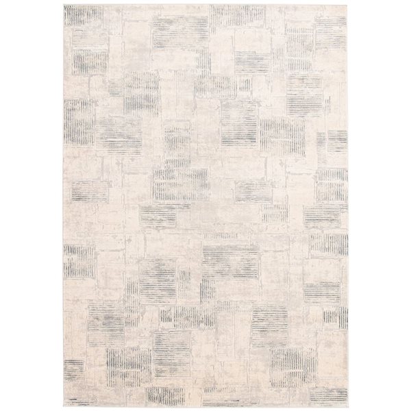 ECARPET Savannah 6.5-ft x 9.5-ft Grey Rectangular Area rug