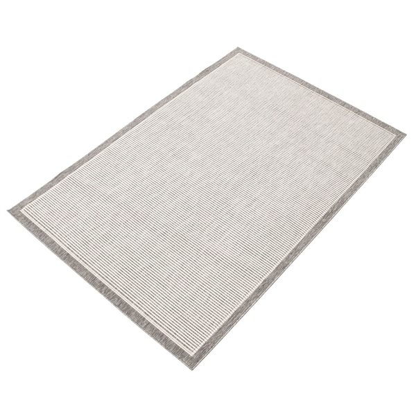 ECARPET Oxford 4.5-ft x 6.5-ft Grey Rectangular Area rug