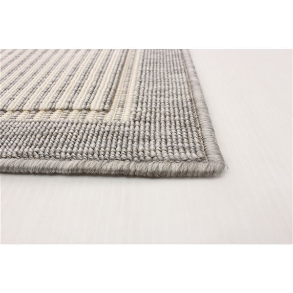 ECARPET Oxford 4.5-ft x 6.5-ft Grey Rectangular Area rug