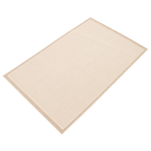 Tapis Oxford par ECARPET rectangulaire ivoire de 5,25 pi x 7,5 pi