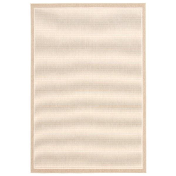 ECARPET Oxford 5.25-ft x 7.5-ft Ivory Rectangular Area rug