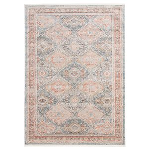 ECARPET Rhapsody 8-ft x 10-ft Copper and Blue Rectangular Area rug