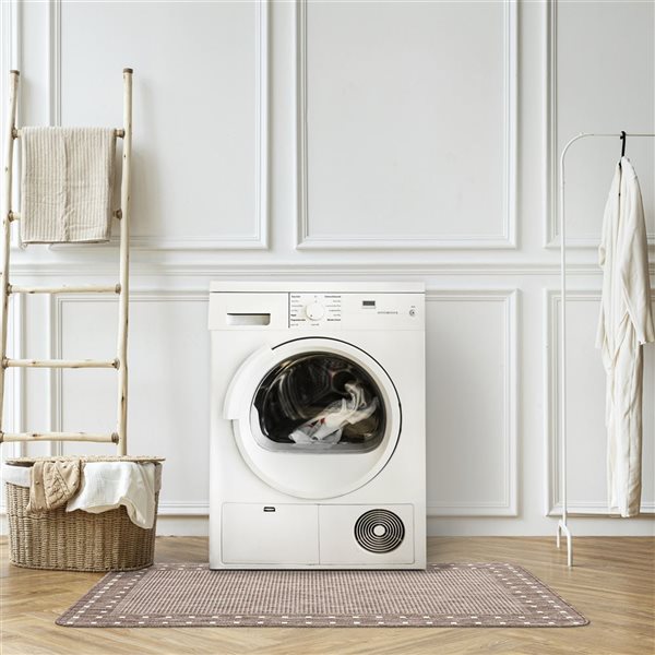 ECARPET Nadia 2-ft x 6.5-ft Taupe Rectangular Runner