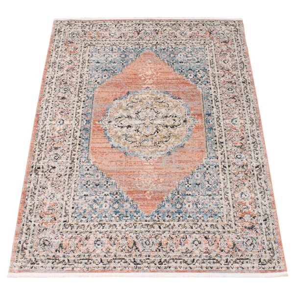 ECARPET Serena 5.25-ft x 7.25-ft Copper Rectangular Area rug